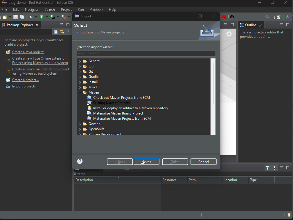 Java import Maven Project